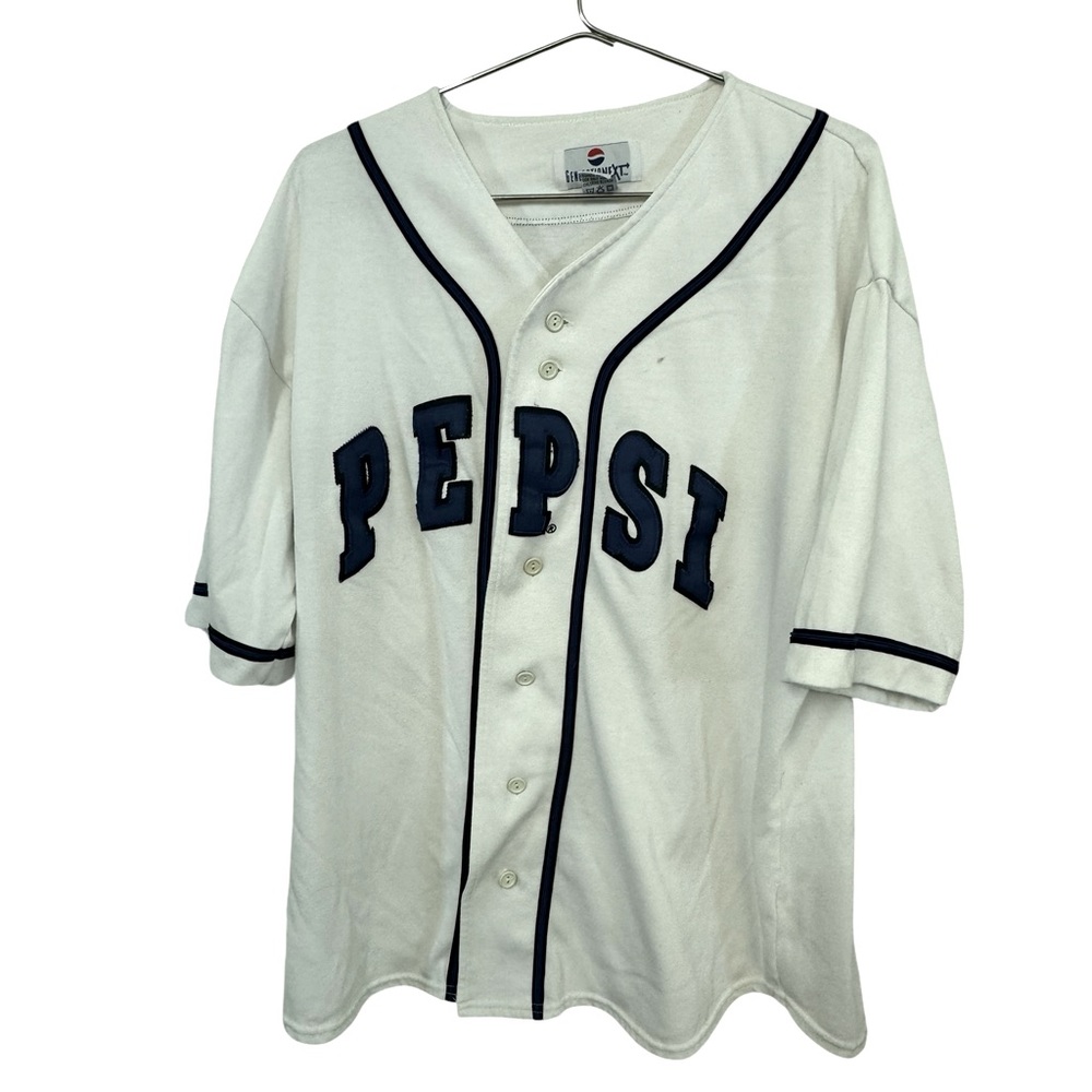 Vintage Next Generation PEPSI Cola Button Down Baseball Jersey Men’s XL 90s